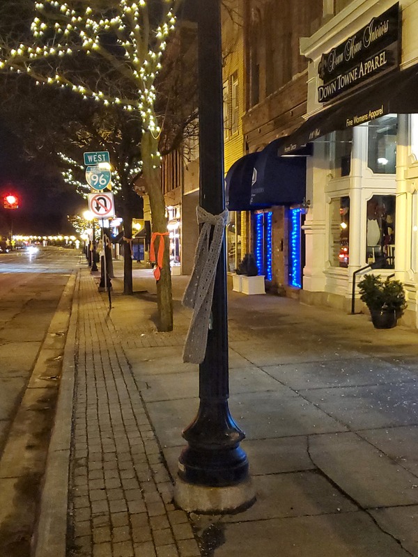 Free Hand-Knitted Scarves Out Around Downtown Howell