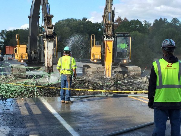 EB I-96 Reopens After Crews Demolish Pleasant Valley Road Overpass