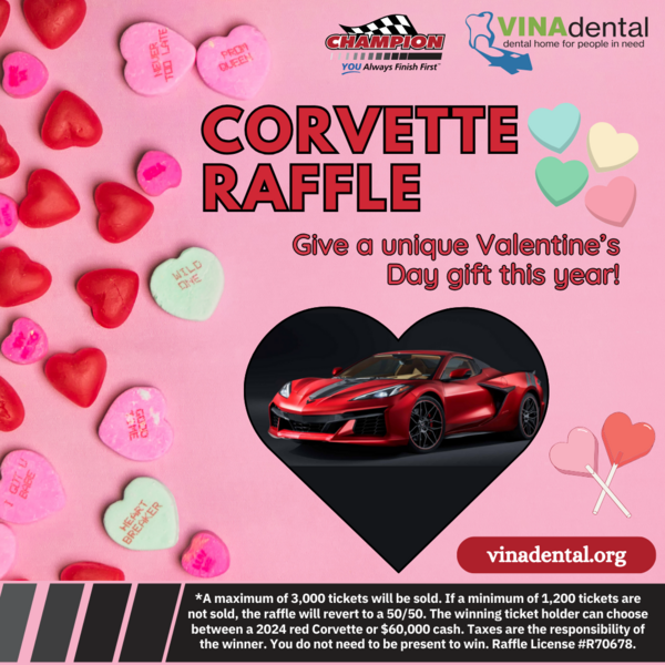 VINA: Corvette Raffle Tickets Offer Sweet Gift Idea