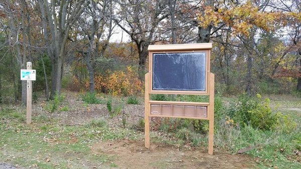 New Display Signs, Benches Along Hickory Ridge Hiking Trail