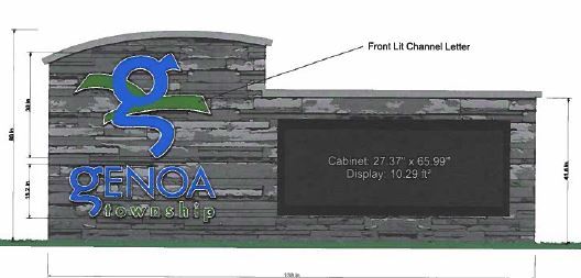 New LED Sign To Be Installed At Genoa Township Hall Entrance