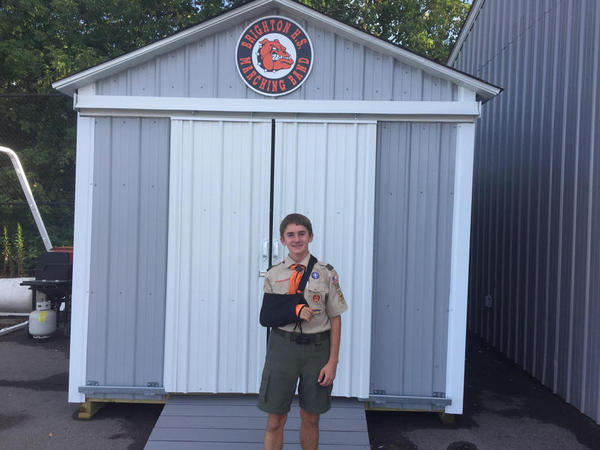 Eagle Scout Builds, Delivers Shed To BHS Marching Band
