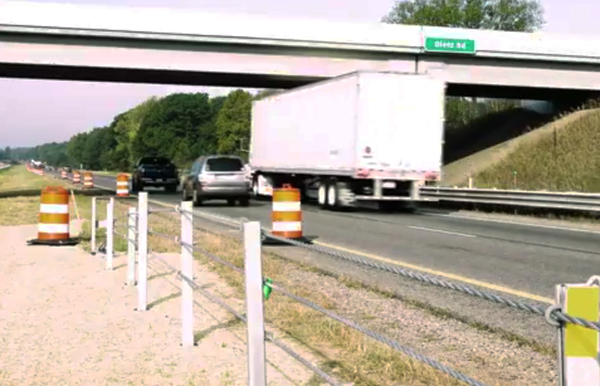 Private/Public Venture To Install I-96 Guardrail Completed