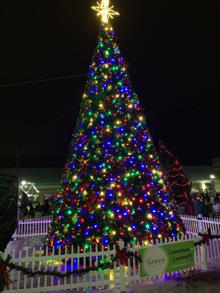 Santa Lighting Wixom's Christmas Tree During Friday's Festival