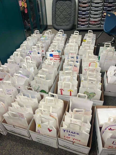 Maltby Students Send 220 "True American Hero" Gift Bags to VA Medical Center