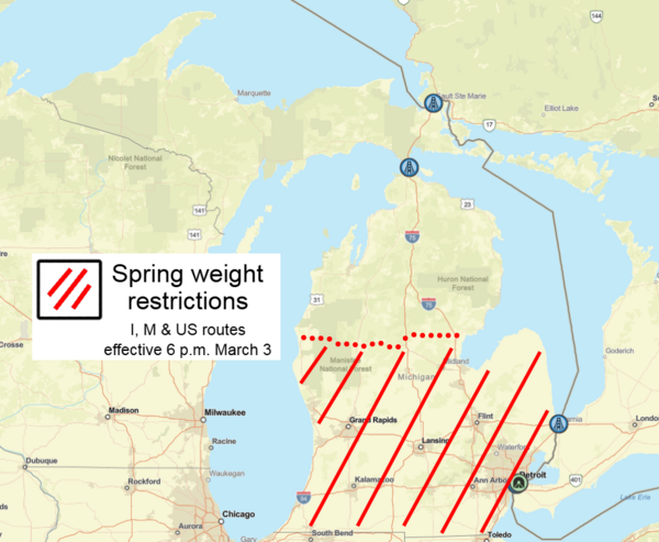 Annual Spring Weight Restrictions On State Roads Begin Monday