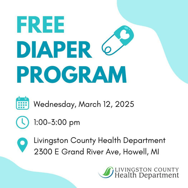 Livingston County Continuing Free Diaper Giveaway This Afternoon