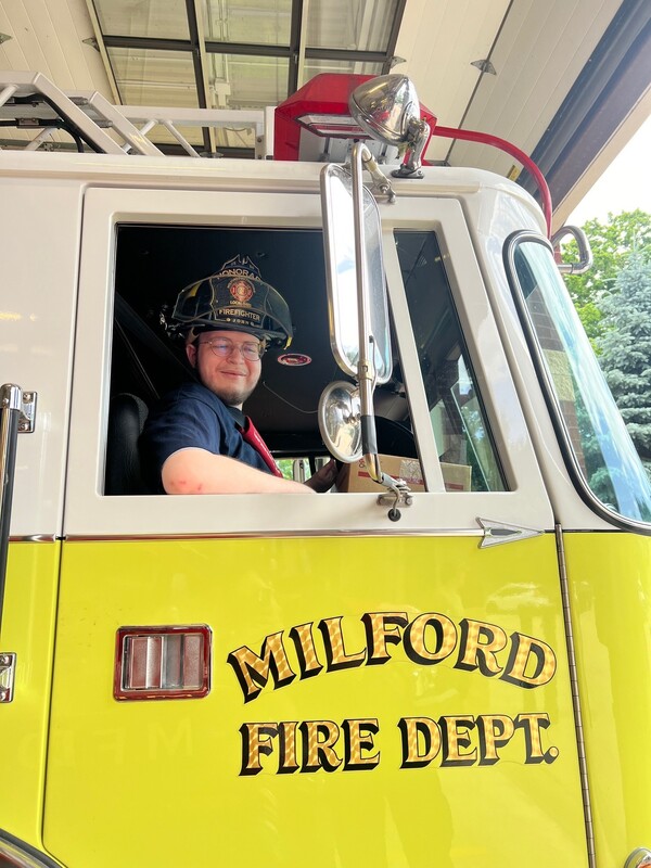 Milford Fire Department Recognizes Honorary Firefighter