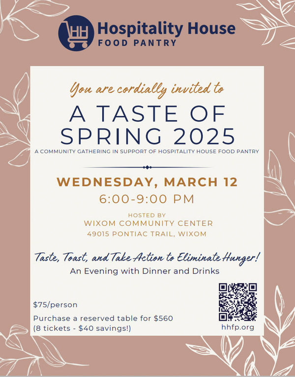 Hospitality House Hosting 'A Taste of Spring'