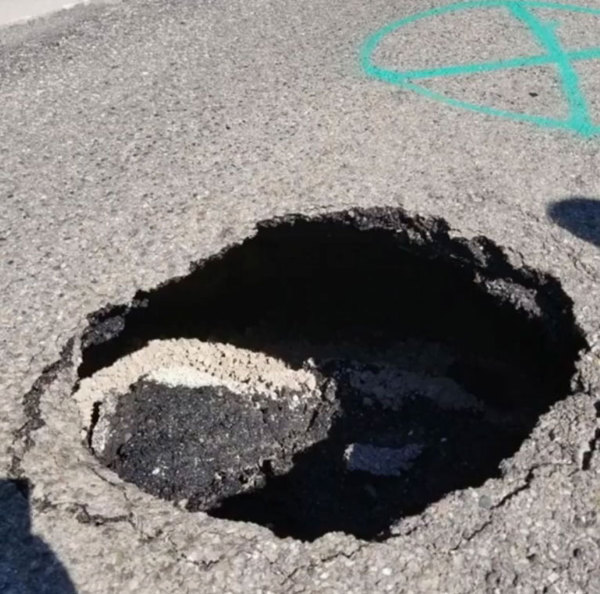 Sinkhole On Rickett Road Repaired In City Of Brighton