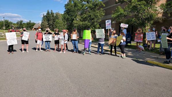Protesters Demand Mask Mandate From Livingston County Health Department