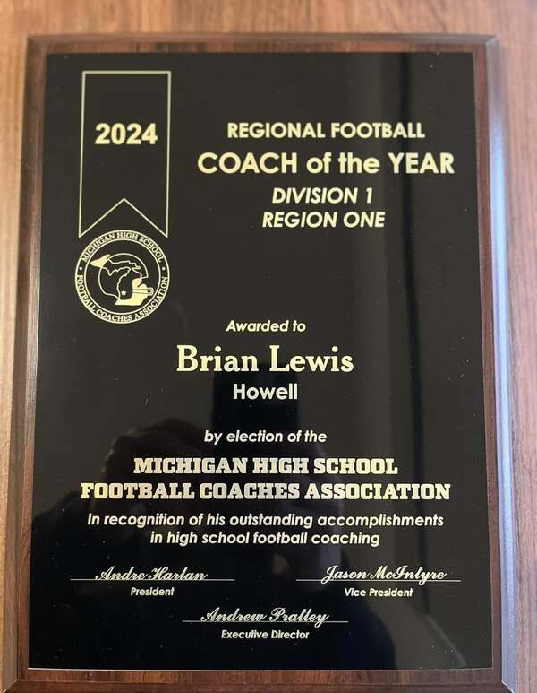 Howell's Brian Lewis Recognized as Michigan Coach of the Year