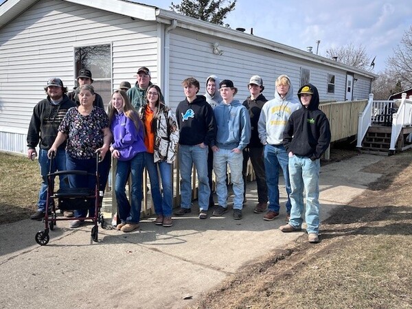 Livingston EMS Teams With Local Students on Accessible Ramp for Fowlerville Woman