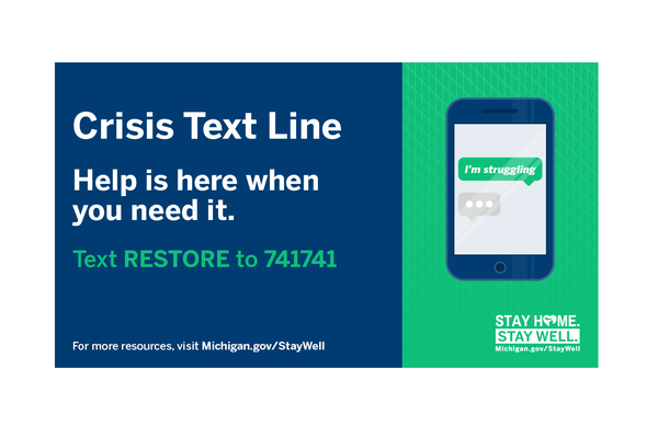 Crisis text line open for mental health support